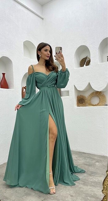 Mint yeşili elbise