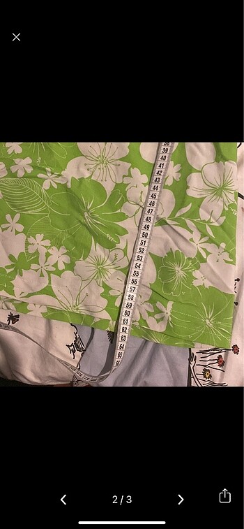 American Vintage Y2k hibiscus hawaii desenli yeşil elbise