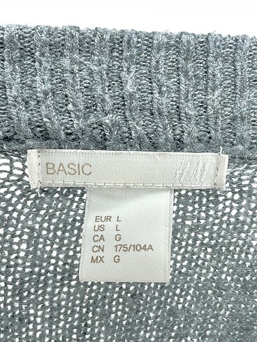 l Beden gri Renk H&M Kazak / Triko %70 İndirimli.