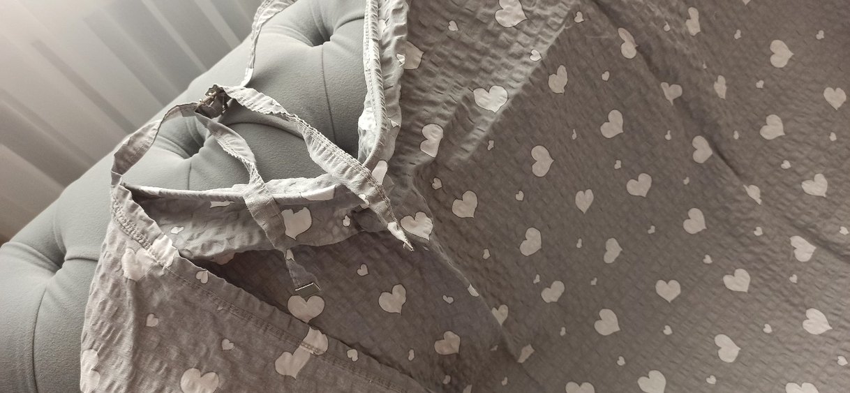Gri Kalp Desenli emzirme önlüğü hiç kullanılmadı - Görsel 4