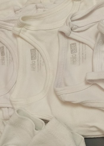 Bebek kiz-erkek  Beyaz Kısa Kollu Pamuklu Body - Görsel 3