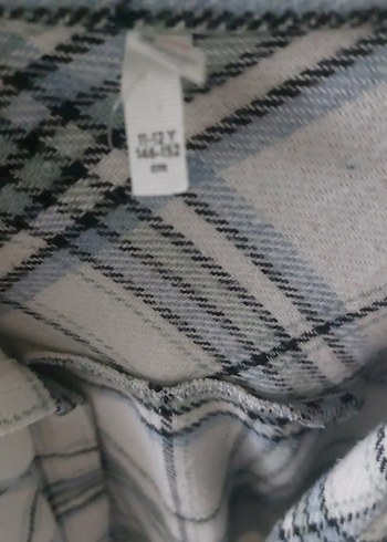 Gri Ekoseli Kadın Mini Gömlek - Görsel 2