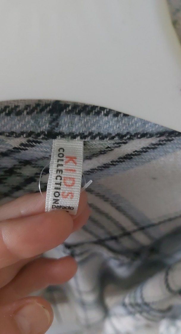 Gri Ekoseli Kadın Mini Gömlek - Görsel 3