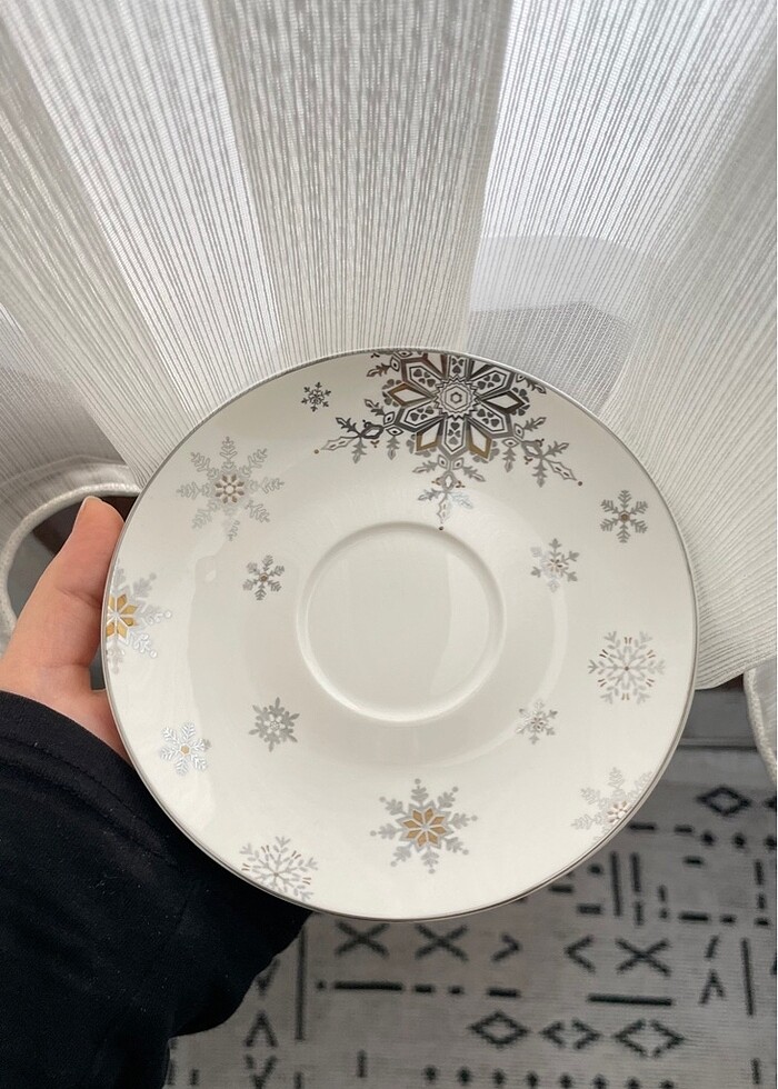 6?lı Aryıldız tatlı tabağı veya kahve fincanı tabağı - Görsel 2