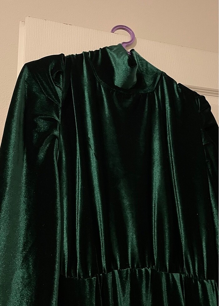 Özel dikim kadife abiye elbise - Görsel 2