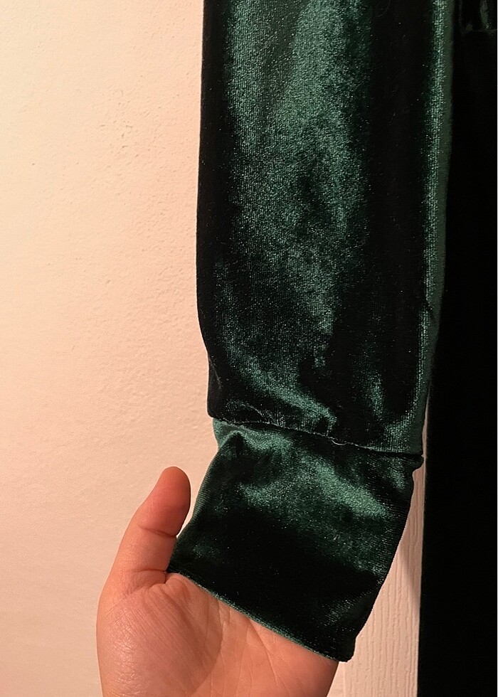 Özel dikim kadife abiye elbise - Görsel 4