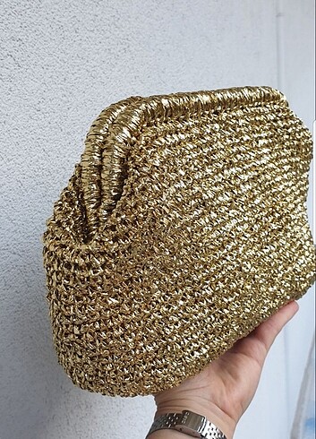 Gold altın sarısı portföy çanta