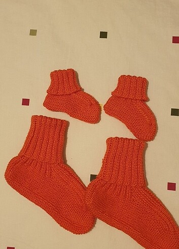 Anne kız bebek örgü patik potin - Görsel 3