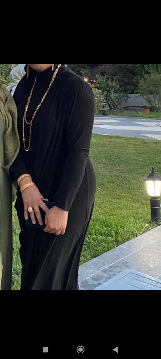 Drapeli Siyah Uzun Salaş Kadın Elbise kiralık fiyatıdır - Görsel 2