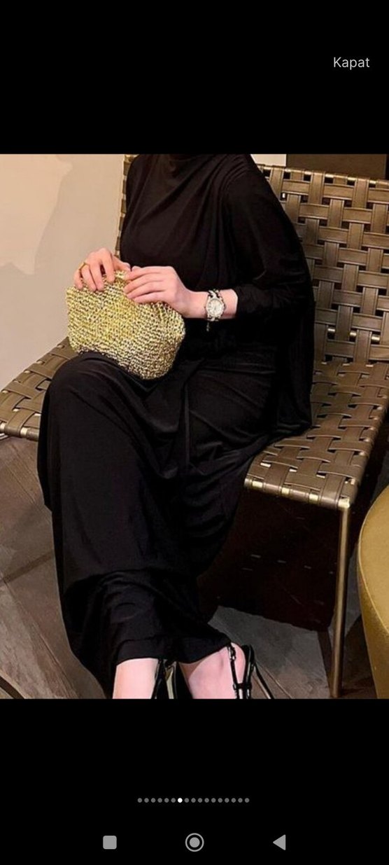 Drapeli Siyah Uzun Salaş Kadın Elbise kiralık fiyatıdır - Görsel 3