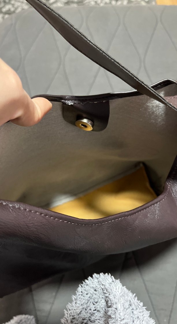 Kahverengi Deri Kadın Omuz Çantası - Görsel 3