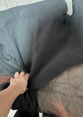 V Yaka Uzun Kollu Kadın Triko Elbise - Görsel 3