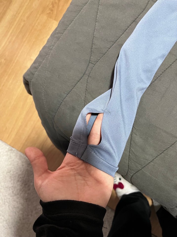 Gri Kadın Uzun Kollu V Yaka spor bluz - Görsel 4