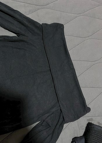 Kadın Gri Uzun Kollu Kayık Yaka Triko - Görsel 3