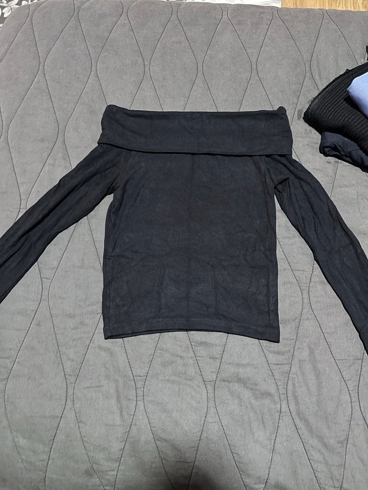 Kadın Gri Uzun Kollu Kayık Yaka Triko - Görsel 2