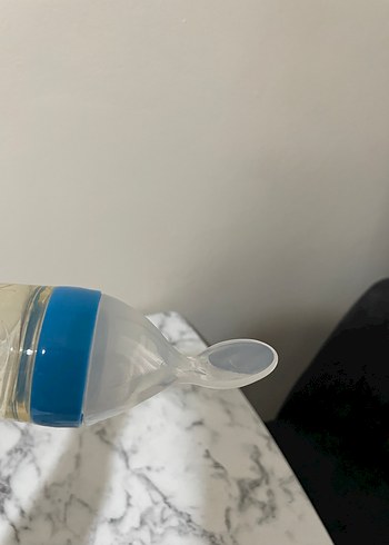 Mavi Bebek Biberonu ve Kaşık Seti - Görsel 3