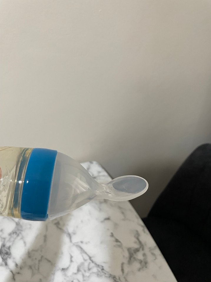 Mavi Bebek Biberonu ve Kaşık Seti - Görsel 3