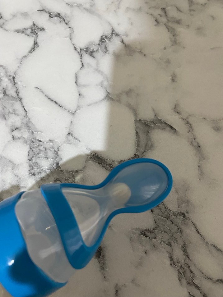 Mavi Bebek Biberonu ve Kaşık Seti - Görsel 4