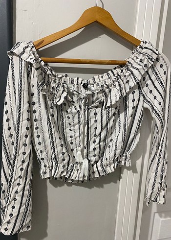 Uzun Kollu Bohem Kadın Bluz HM - Görsel 2