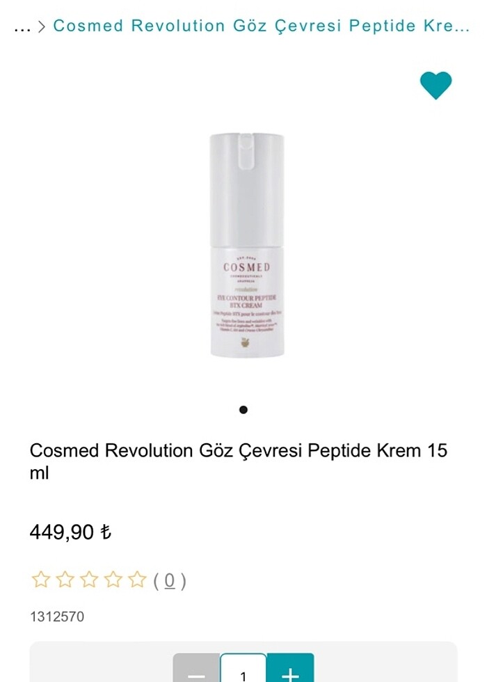 Cosmed göz kremi eye contour peptide btx cream - Görsel 5