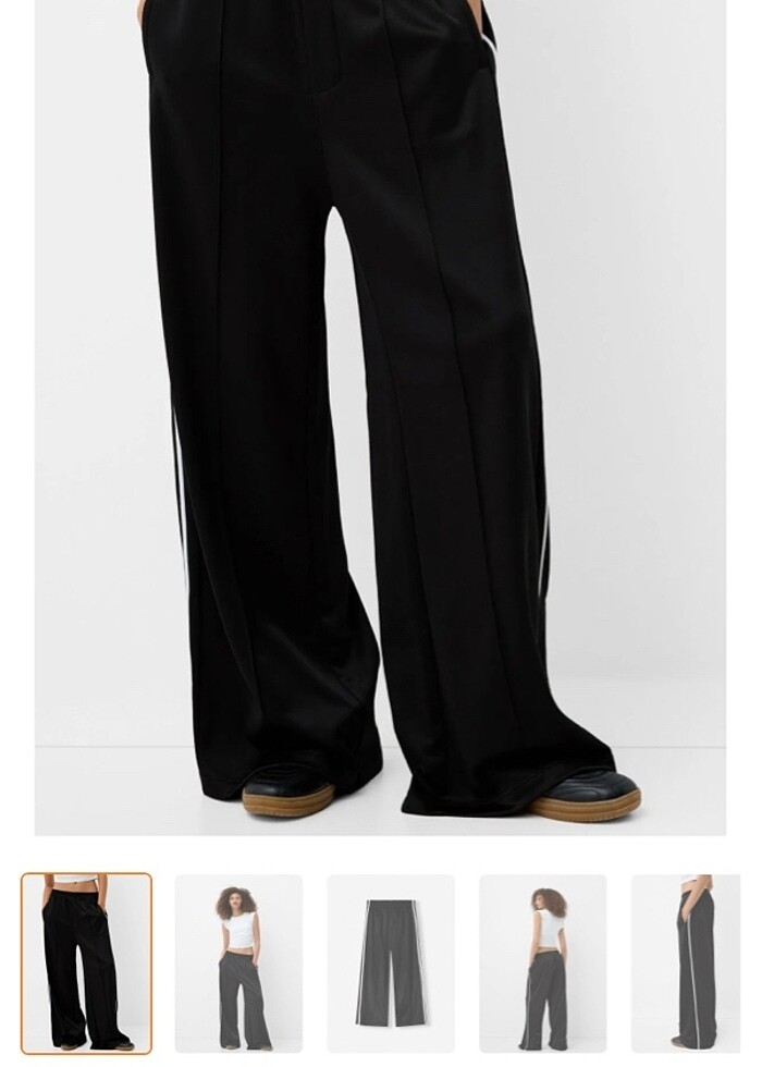 Berhska naylon yan şeritli pantolon - Görsel 2