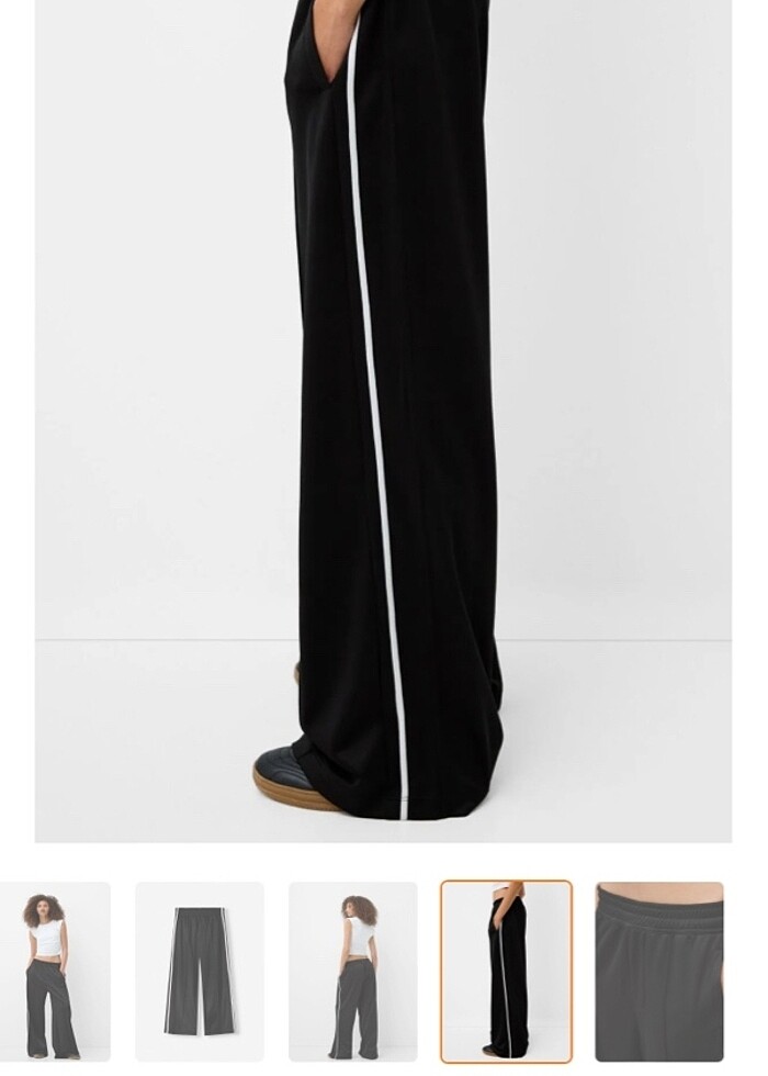 Berhska naylon yan şeritli pantolon - Görsel 3