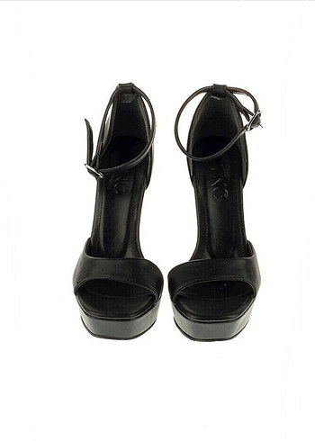 Siyah Kaliteli ve temiz kullanılmış Platform Topuklu - Görsel 8