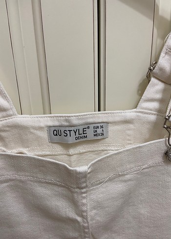 Beyaz Kadın Salopet - Görsel 3