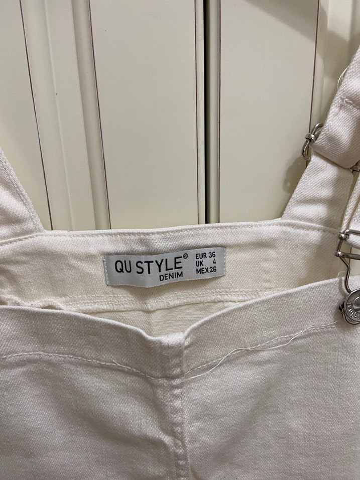 Beyaz Kadın Salopet - Görsel 3