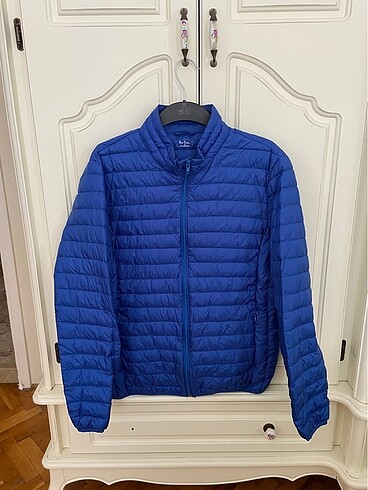 Pierre cardin mavi ince şişme mont