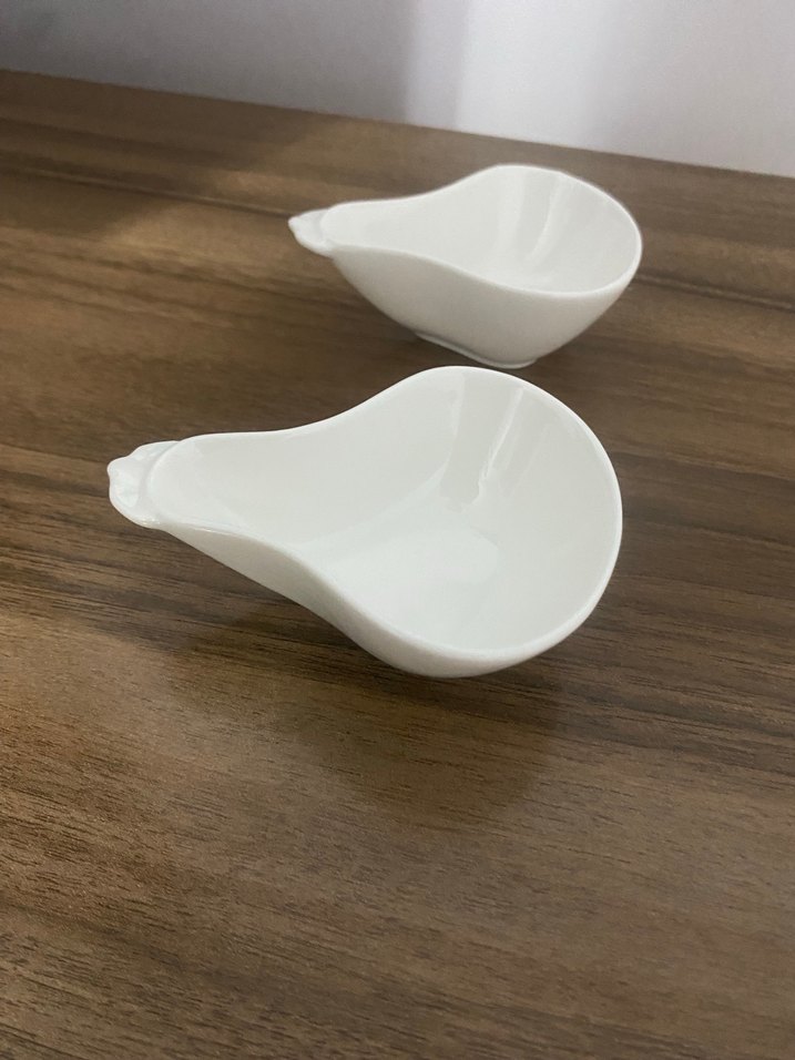 Beyaz Porselen Küçük Sunum Seti - Görsel 2