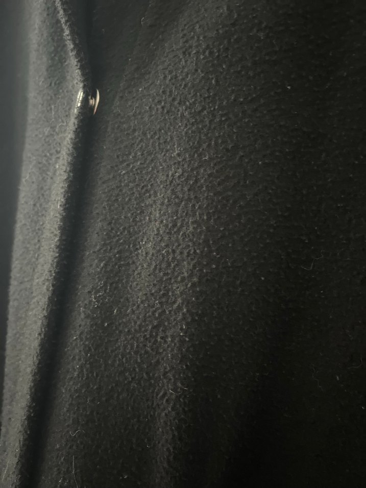 Düğmeli Siyah Midi Kadın Panço - Görsel 3