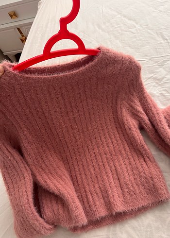 Pembe Triko Kadın Kazak - Görsel 3