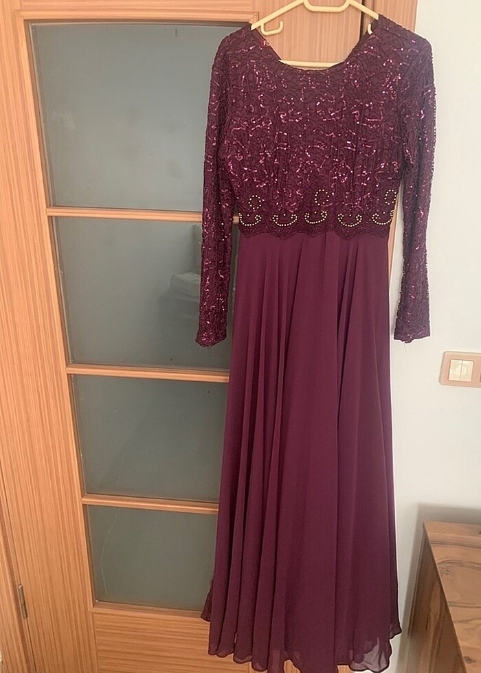 Şifon abiye elbise - Görsel 3