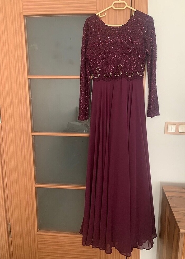 Şifon abiye elbise - Görsel 2