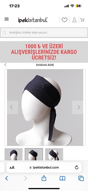 Beden Çapraz bandana Bone
