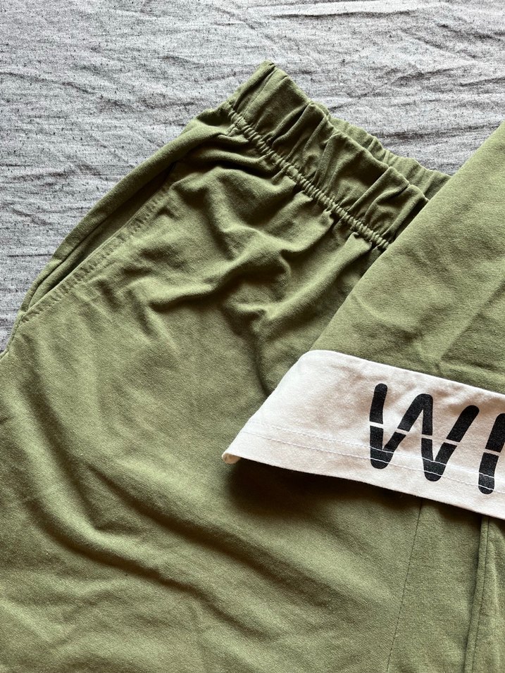 Erkek Haki Kısa Kollu Rahat Pijama Takımı - Görsel 3