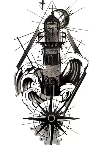Deniz Feneri/Pusula Dövme - Görsel 2