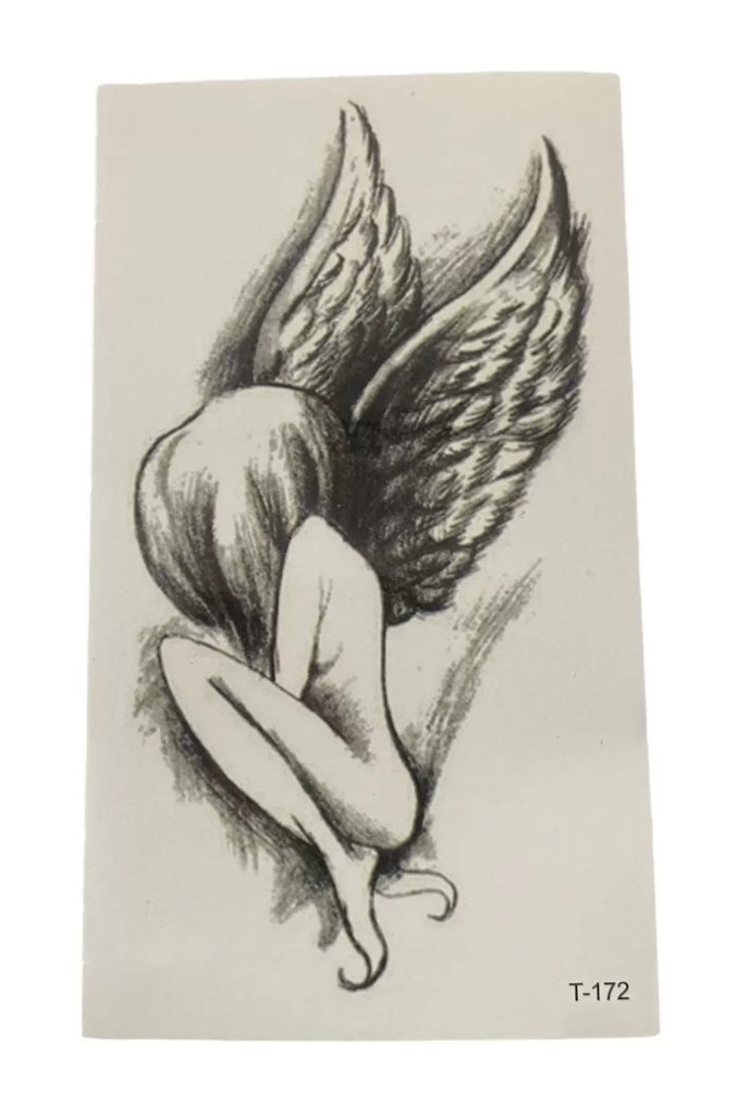 Geçici Melek Figürlü Dövme Tatto - Görsel 2