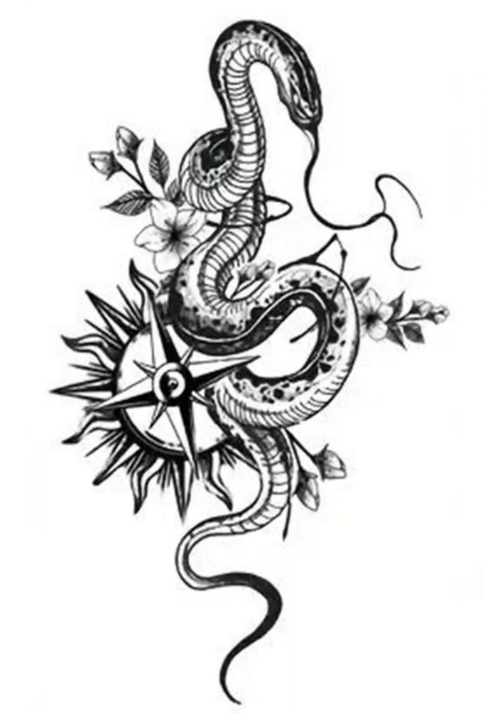 Geçici Kılıç Figürlü Dövme Tatto - Görsel 3