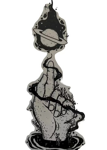 Geçici El Ve Gezegen Figürlü Dövme Tatto - Görsel 2