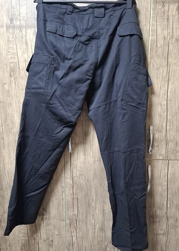 Siyah Erkek Street Wear Fermuarlı kargo cepli Pantolon - Görsel 4