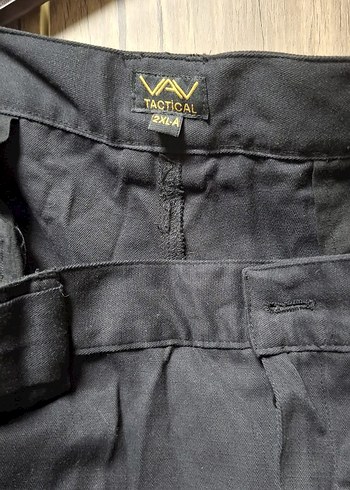 Siyah Erkek Street Wear Fermuarlı kargo cepli Pantolon - Görsel 3