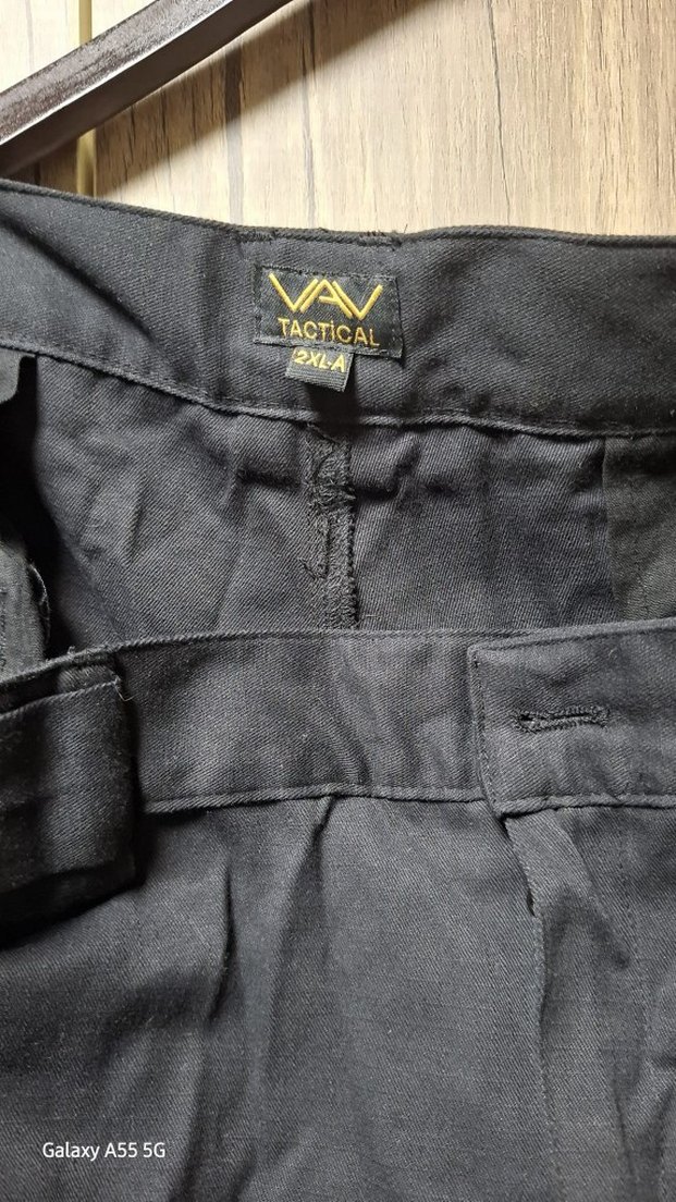 Siyah Erkek Street Wear Fermuarlı kargo cepli Pantolon - Görsel 3