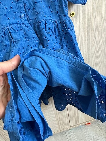 5 Yaş Beden mavi Renk Kız çocuk fisto elbise