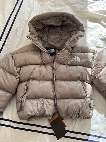 m Beden camel Renk Şişme Mont crop