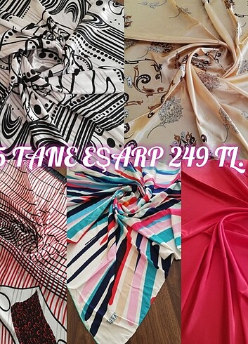 5 TANE EŞARP 249 TL. 