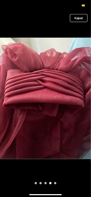 38 Beden bordo Renk 3d çiçekli elbise