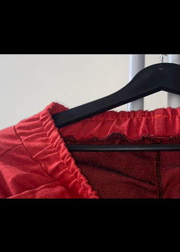 Kırmızı Rahat Kadın Eşofman Altı - Görsel 3