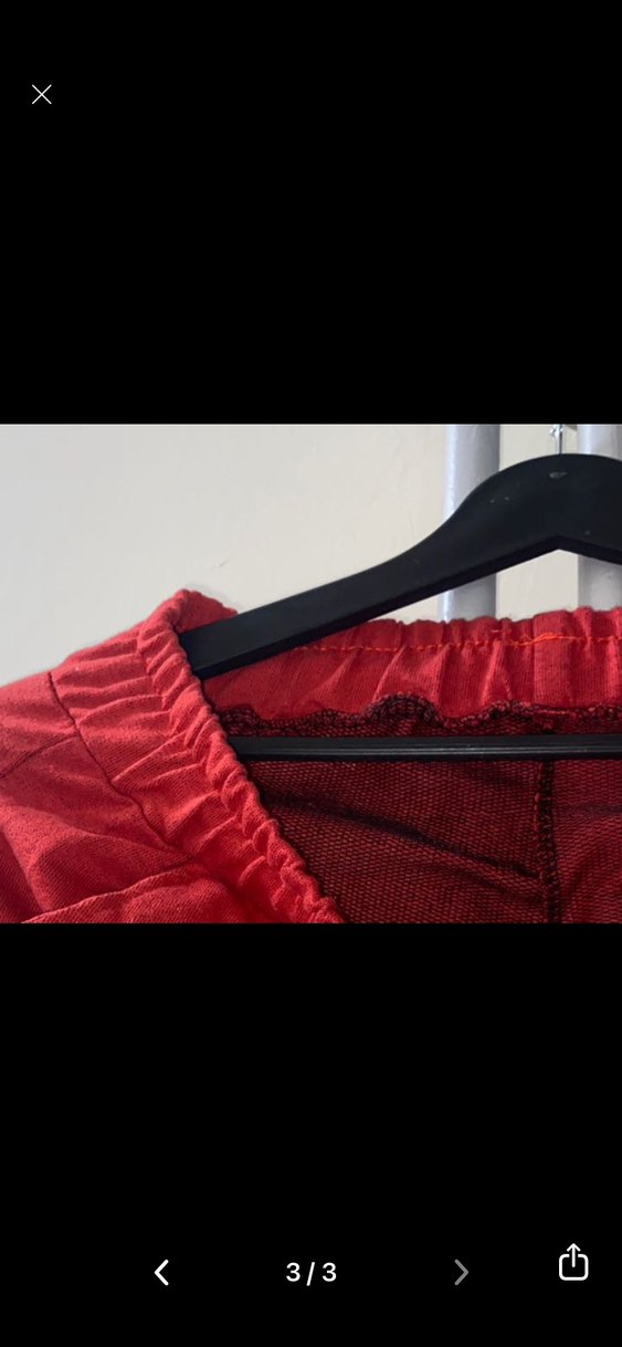 Kırmızı Rahat Kadın Eşofman Altı - Görsel 3